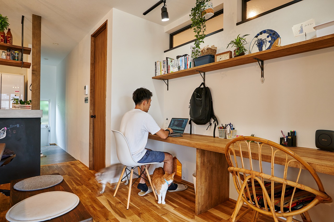 リビングのワークスペース