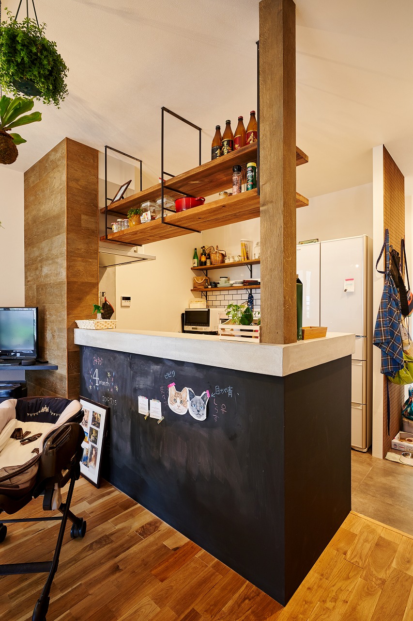 高さのあるキッチン