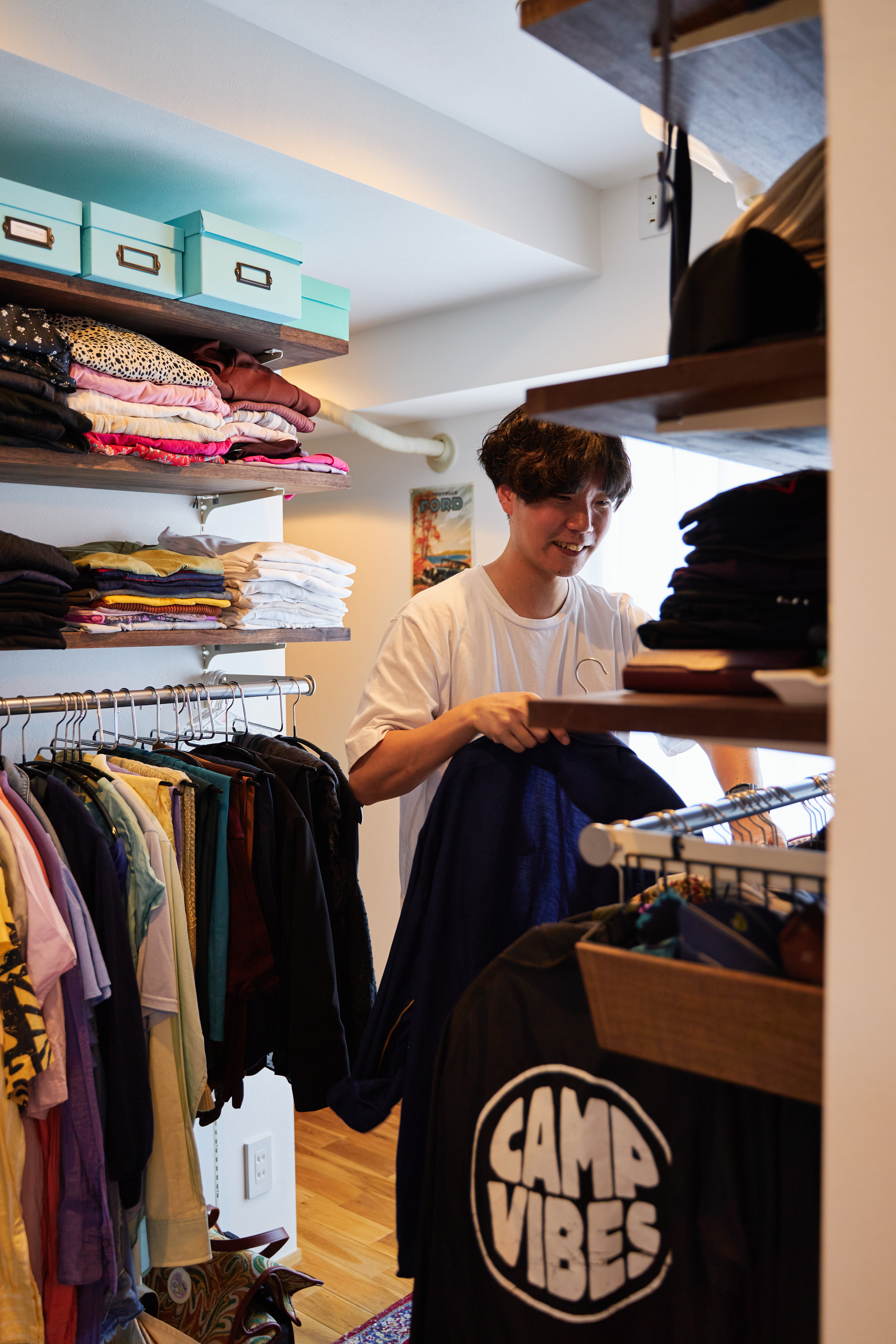 ハワイの古着屋的な服収納