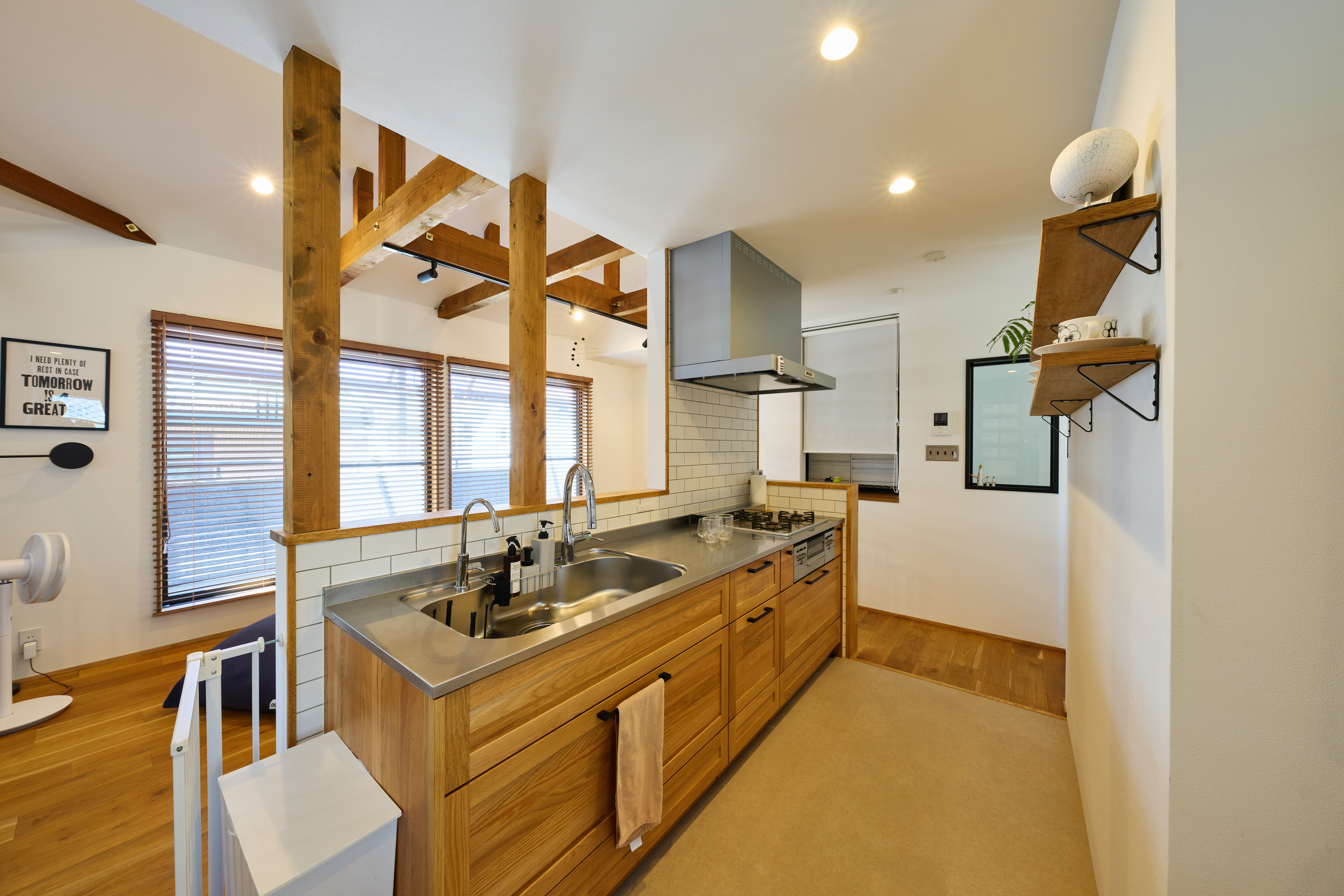 すっきり収納を造作したキッチン