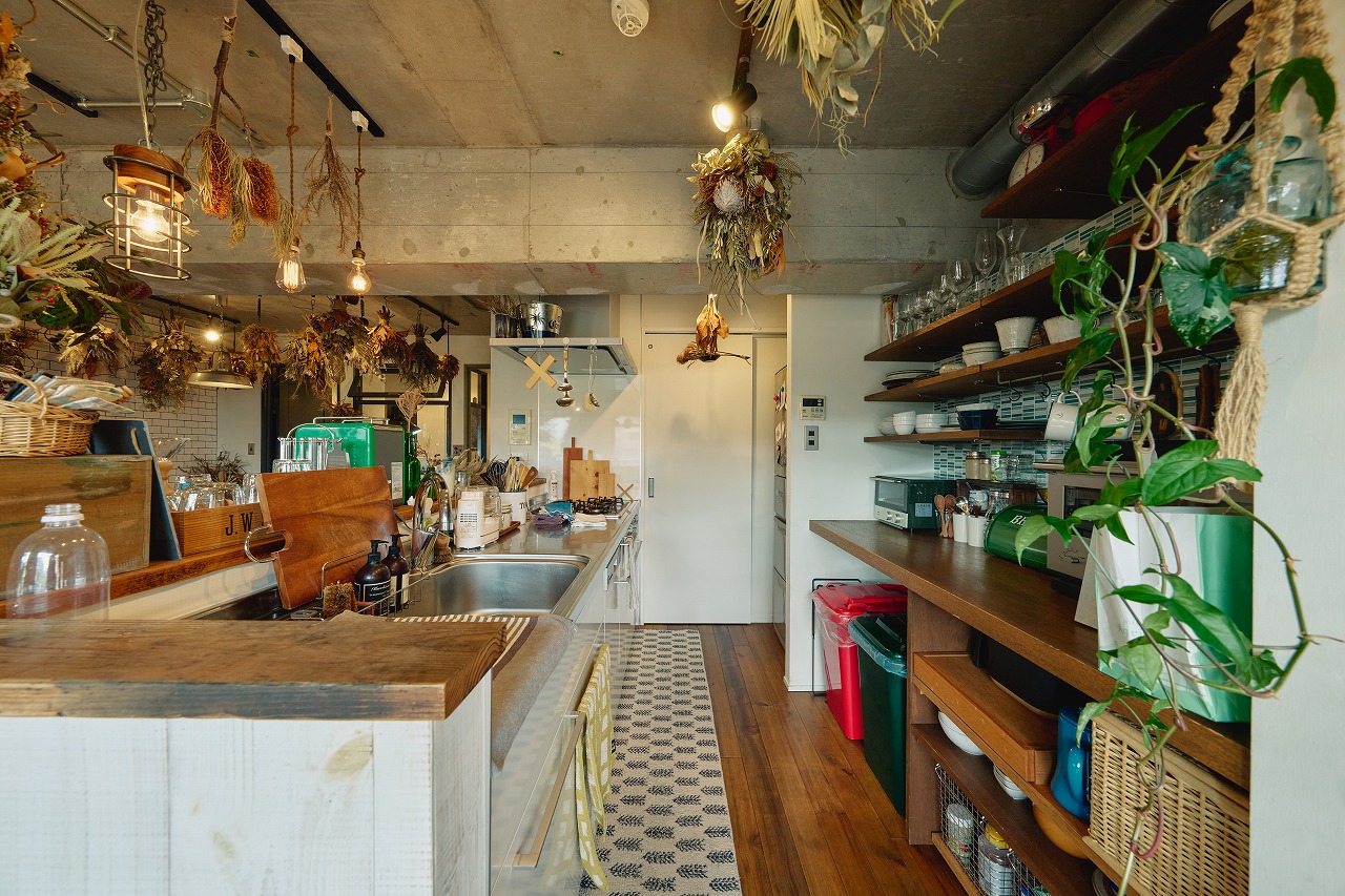 家事を同時進行できる動線に