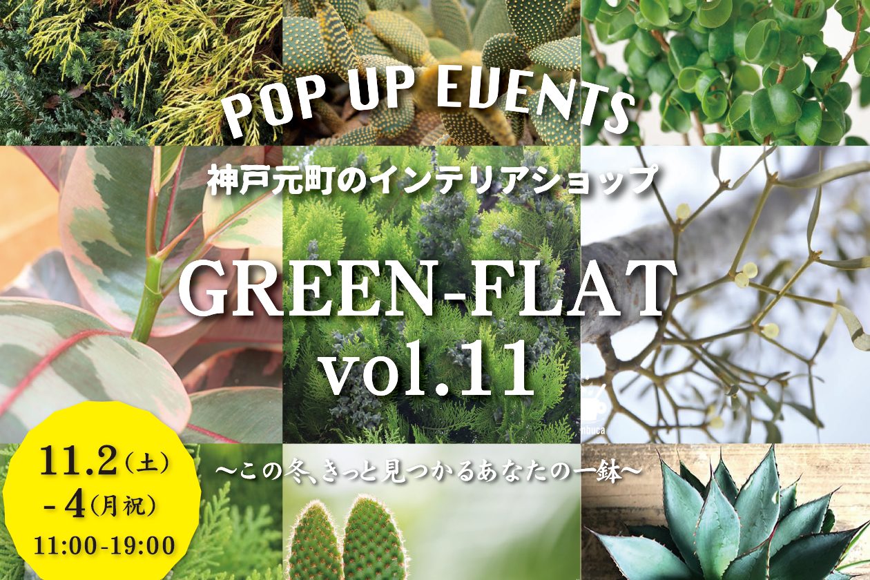 【11/2(土)-4(祝月)】『GREEN-FLAT vol.11～この冬、きっと見つかるあなたの一鉢～』開催‼【終了しました】